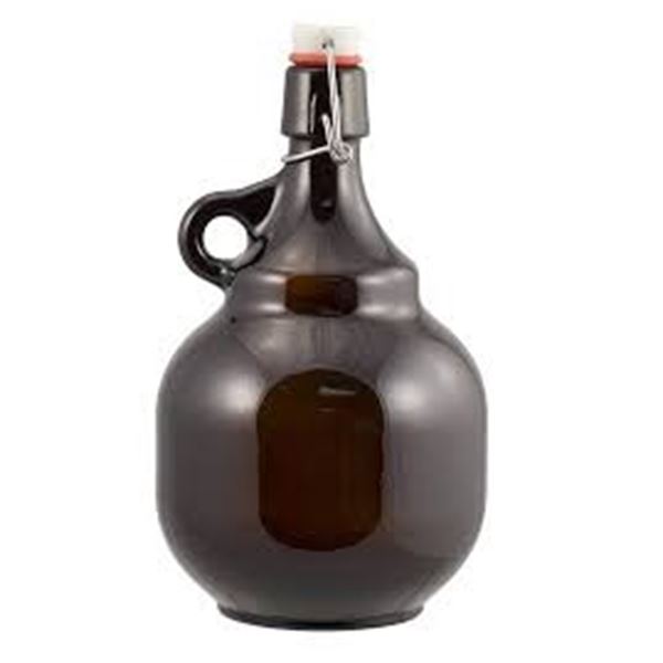 NEW 2L AMBER FLIP TOP PALLA GROWLER