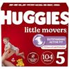 Image 1 : NEW 104 DIAPERS HUGGIES LITTLE MOVERS SIZE 5