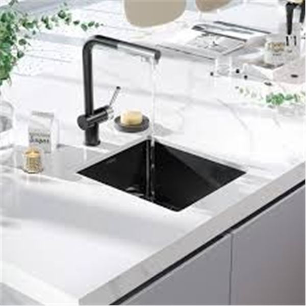 BRAND NEW TORVA 15 X 17" BLACK NANO KITCHEN SINK