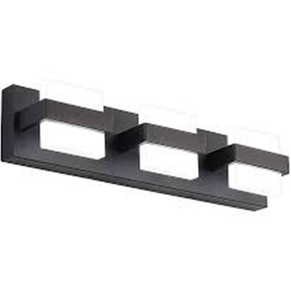 NEW W BOX SOLFART 3-LIGHT BLACK VANITY LIGHT