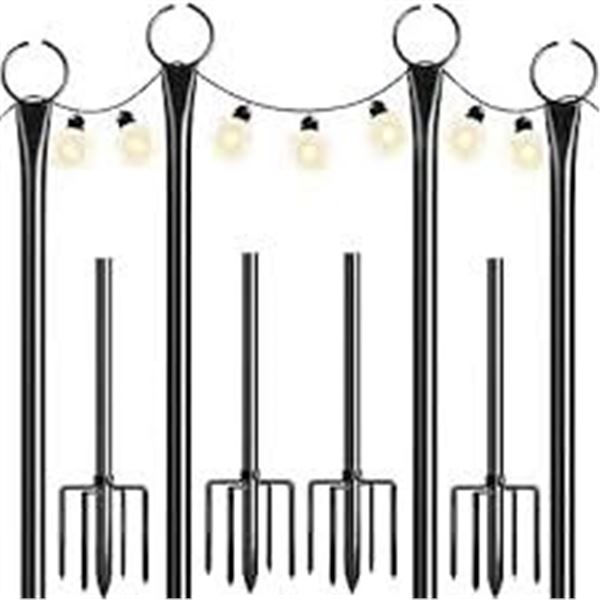 NEW 4PK WALENSEE STRING LIGHT POLES