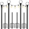 Image 1 : NEW 4PK WALENSEE STRING LIGHT POLES