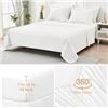 Image 1 : BRAND NEW 4PCS SEERSUCKER COMFORTER SET FULL-WHITE