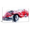Image 1 : NEW DESIGNART DIGITAL ART 32X16" RED VINTAGE CAR