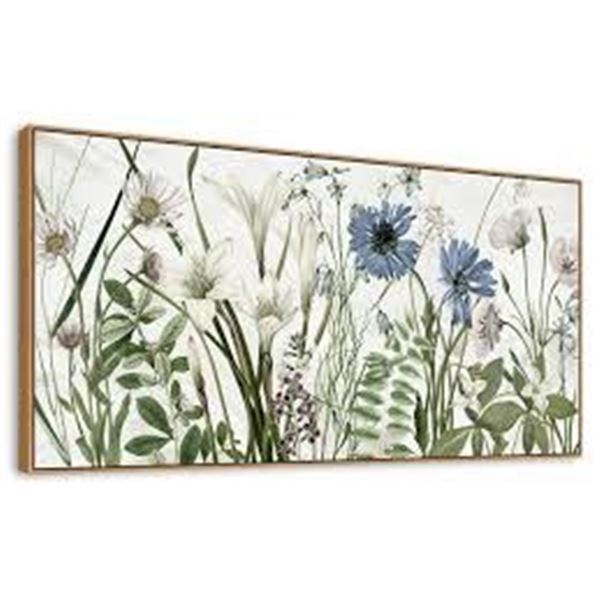 NEW NINEASO BOTANI FLOWERS WALL ART CANVAS 47X23"