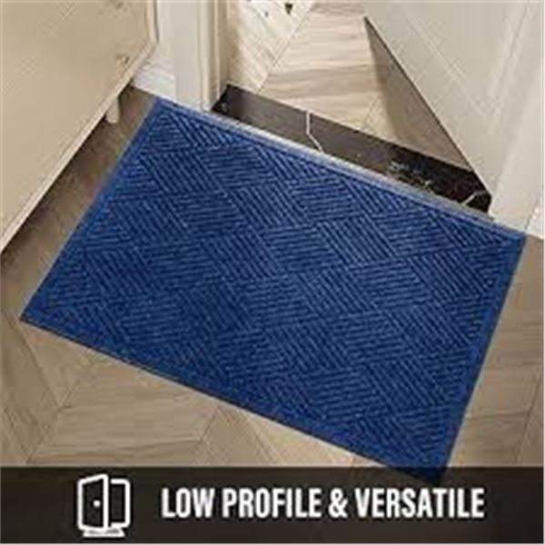 NEW HIYARD DURABLE FRONT DOOR MAT BLUE 47 X 32"