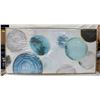 Image 1 : BRAND NEW ABSTRACT WALL ART BLUE 24 X 48"