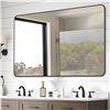 Image 1 : NEW W BOX DESBING BLACK BATHROOM MIRROR 30X48"