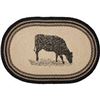 Image 1 : NEW SAWYER MILL CHARCOAL COW JUTE RUG OVAL 20X30"