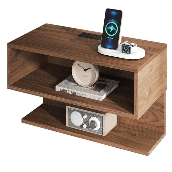 NEW W BOX ALIMODEN FLOATING NIGHTSTAND W CHARGING