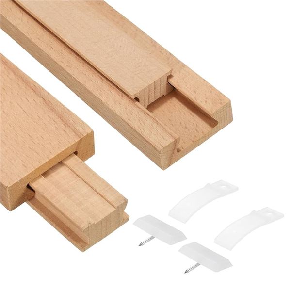 NEW 2 PAIRS WOODEN DRAWER SLIDES 50CM