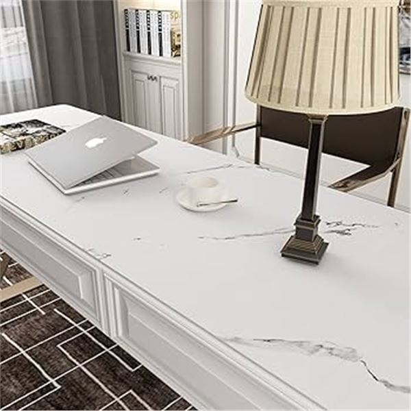 NEW STICKYYART 90CM X 4M MATTE WHITE MARBLE