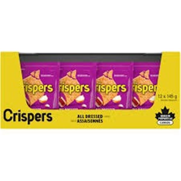 NEW 12 X 145G ALL DRESSED FLAVOUR CRISPERS