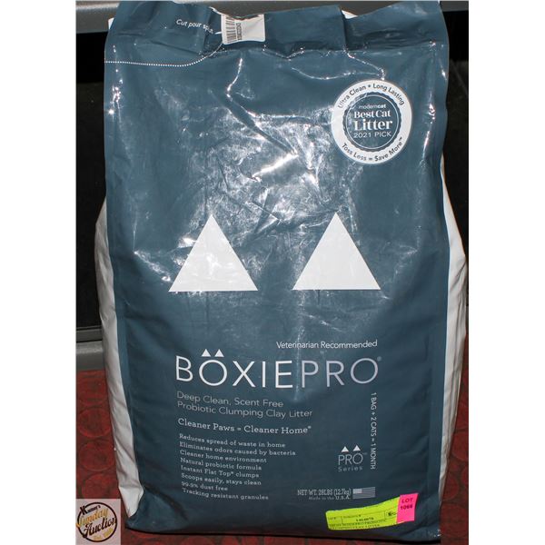 28LBS BOXIEPRO PROBIOTIC CLUMPING CLAY LITTER