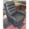 Image 1 : BLACK LEATHER LAZYBOY RECLINING ROCKING CHAIR