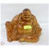 Image 1 : LARGE VINTAGE WOODEN GOOD LUCK BHUDDA