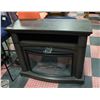 Image 1 : DARK WOOD GRAIN ELECTRIC FIREPLACE WITH