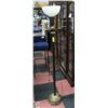 Image 1 : ANTIQUE BRASS FOOTED LAMP H-60" *CORD IS DELICATE*