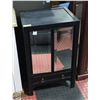 Image 1 : BLACK MIRRORED DOOR CABINET 20" X 16" X 32"