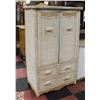 Image 1 : WICKER HIGHBOY WARDROBE- 62" X 35" X 22"