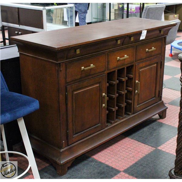 SOLID WOOD BAR CREDENZA 59" X 20" X 39"