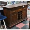 Image 1 : SOLID WOOD BAR CREDENZA 59" X 20" X 39"