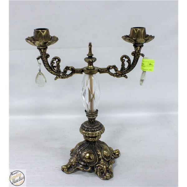 VINTAGE HEAVY BRASS CANDLEABRA