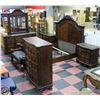 Image 1 : STONE TOP ORNATE CARVED KINGSIZE BEDROOM SUITE 6PC