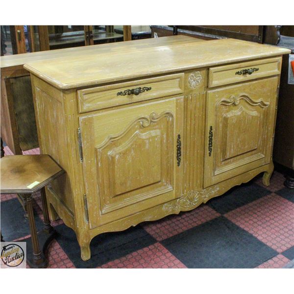 SOLID WOOD VINTAGE SIDEBOARD 61" X 22" X 39"