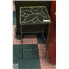 Image 1 : METAL/GLASS SIDE TABLE/STAND- 25" X 13" X 13"