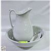 Image 1 : LOT OF WASHSTAND BOWL,PITCHER SOAP DISH
