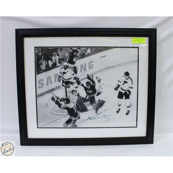 AUTOGRAPHED BOBBY ORR PHOTOGRAPH 27 IN X 22 IN
