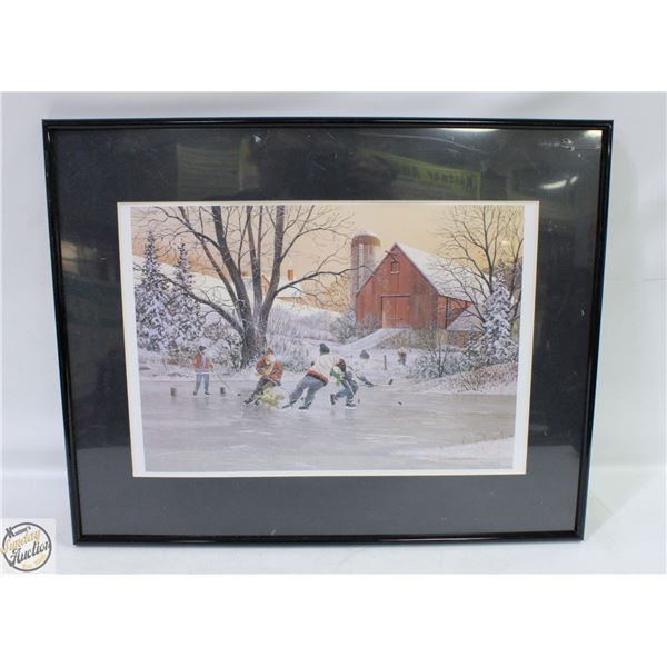 FRAMED 20 X16” D.R. LAIRD HOCKEY PICTURE