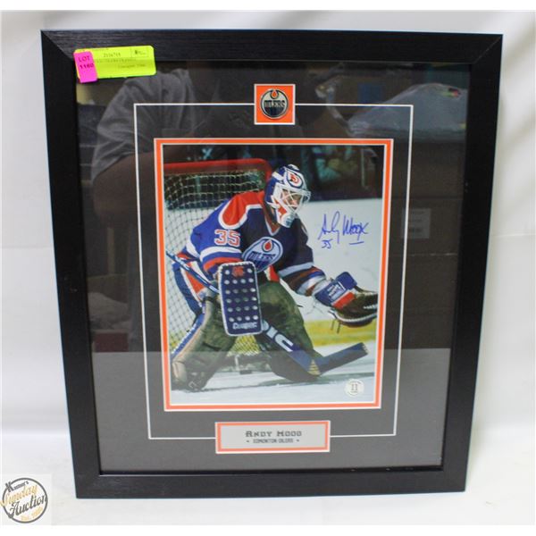 ANDY MOOG OILERS FRAMED 15.5" X 17.5"