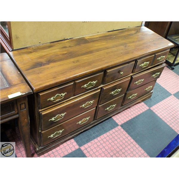 9 DRAWER DRESSER 51" X 17" X 30"