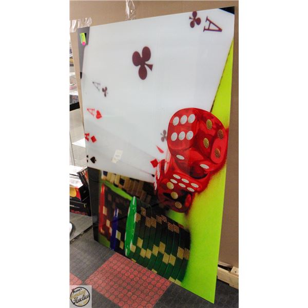 SHOWHOME FLOOR MODEL LARGE GLASS POKER HAND