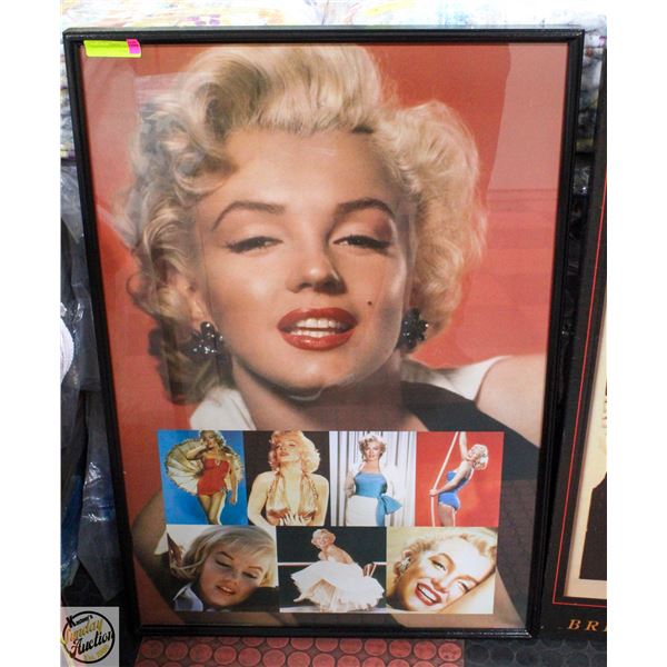 MARILYN MONROE FRAMED 24.5" X 36"
