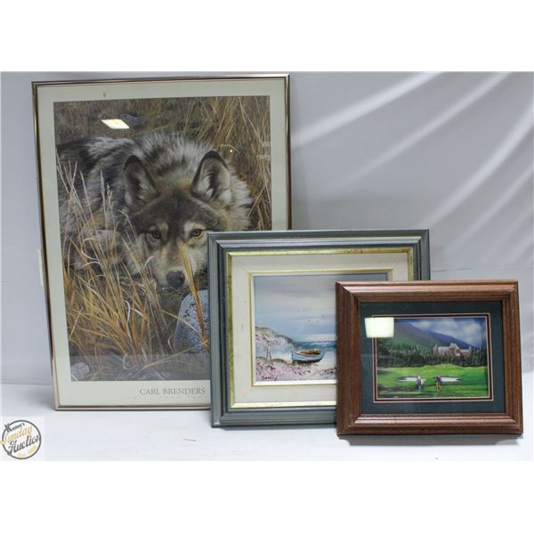 SET OF 3 FRAME ART