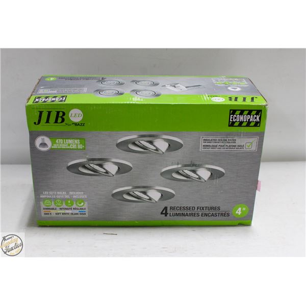 JIB RECESSED LIGHTS SET OF 4
