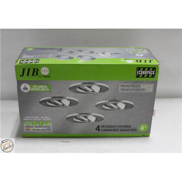JIB RECESSED LIGHTS SET OF 4