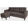 Image 1 : BRAND NEW TEDDY BROWN FABRIC REVERSIBLE SECTIONAL