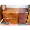 Image 1 : 2 ASSORTED FILE CABINETS - 1 MISSING KEY