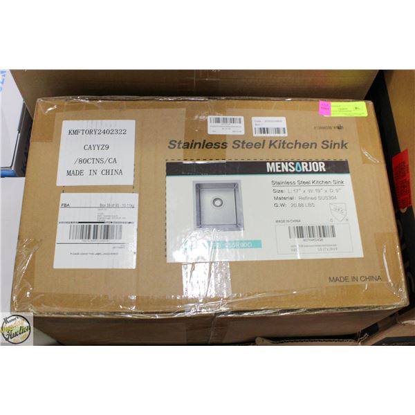 BRAND NEW MENSARJOR UNDERMOUNT STEEL KITCHEN SINK