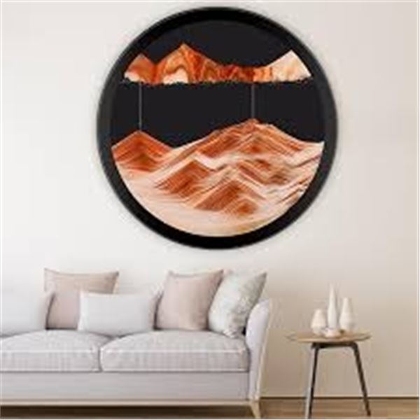 NEW WITH BOX SAND ART ORANGE WALL ART
