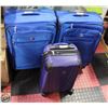 Image 1 : 2 BLUE DELSEY LARGE SUIT CASES PLUS 1 SMALL CASE