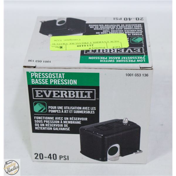 NEW EVERBILT PRESSURE SWITCH