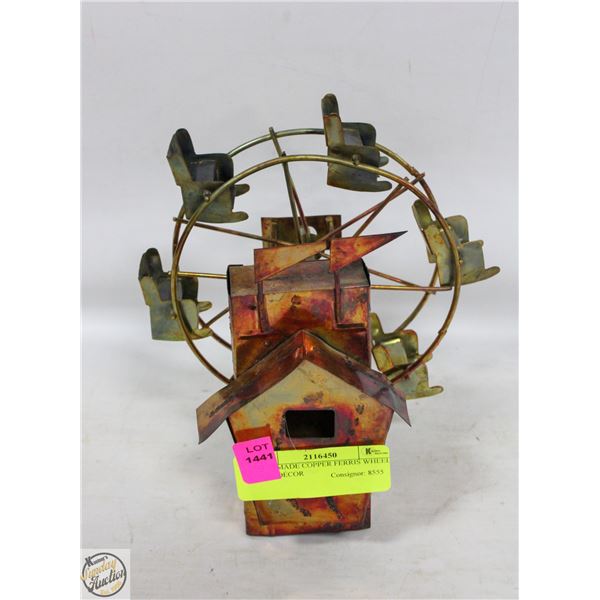 HANDMADE COPPER FERRIS WHEEL DESK DÉCOR