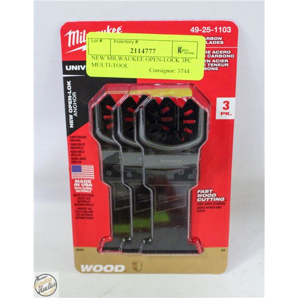 NEW MILWAUKEE OPEN-LOCK 3PC MULTI-TOOL