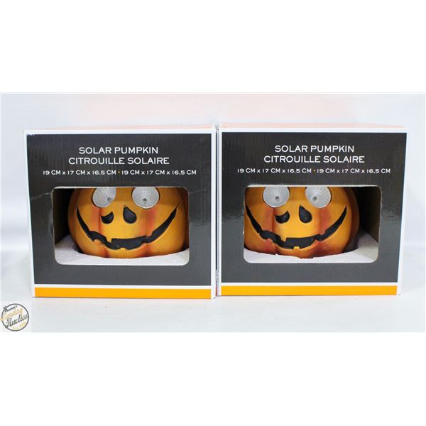NEW 2 SOLAR LANTERN PUMKINS