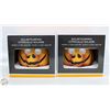 Image 1 : NEW 2 SOLAR LANTERN PUMKINS